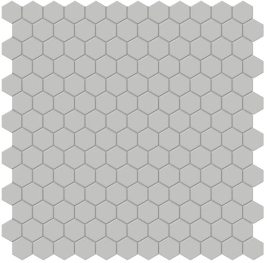 1" Loft Grey Matte Hex Mosaic | Gramercy Kitchen and Bath