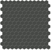 1" Retro Black Matte Hex Mosaic | Gramercy Kitchen and Bath