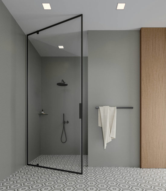 1" Taupe Matte Hex Mosaic | Gramercy Kitchen and Bath