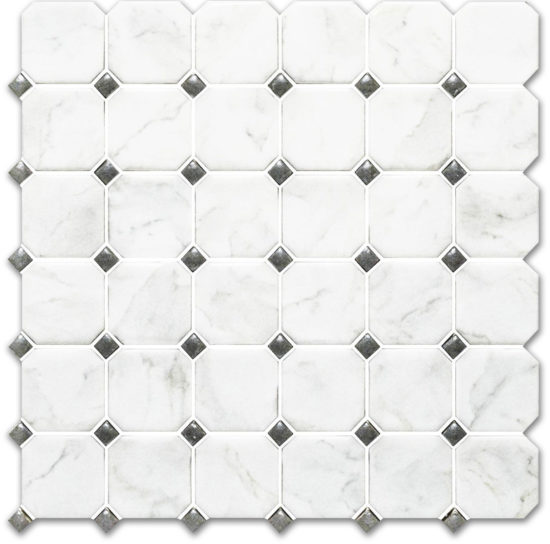 12x12 Calacatta Ottagona Mosaic | Gramercy Kitchen and Bath