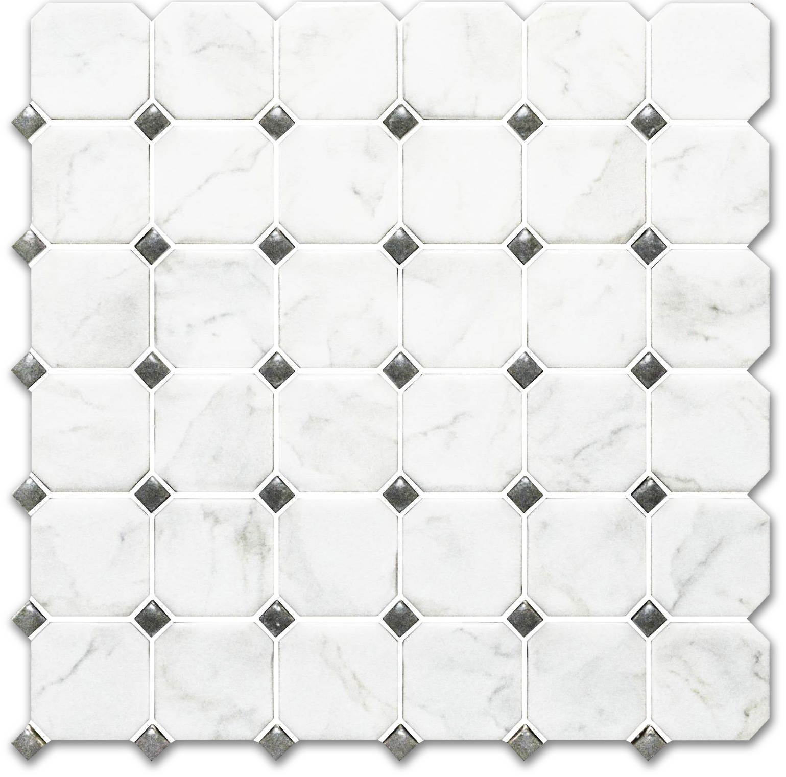 12x12 Calacatta Ottagona Mosaic | Gramercy Kitchen and Bath