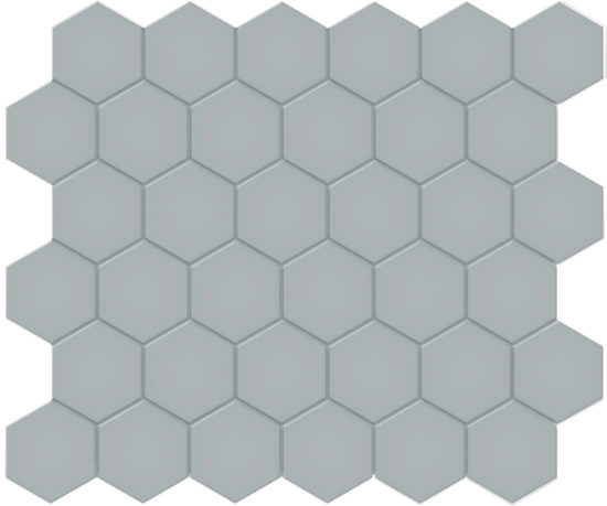 2" Cloud Blue Matte Hex Mosaic | Gramercy Kitchen and Bath