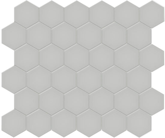 2" Loft Grey Matte Hex Mosaic | Gramercy Kitchen and Bath