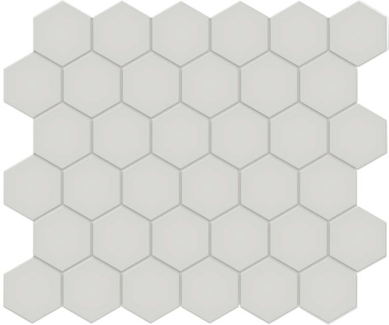 2" Warm Grey Matte Hex Mosaic | Gramercy Kitchen and Bath