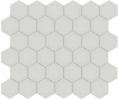 2" Warm Grey Matte Unglazed Hex Mosaic | Gramercy Kitchen and Bath