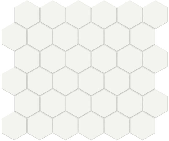 2" White Matte Hex Mosaic | Gramercy Kitchen and Bath