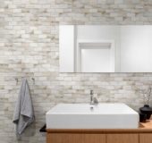 2"x4" Glazed Ceramic Beige Mix Rough Surface Mosaic | Gramercy Kitchen and Bath