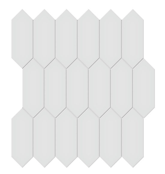 2x5 Gallery Grey Glossy Picket Mosaic | Gramercy Kitchen and Bath