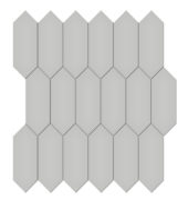 2x5 Loft Grey Glossy Picket Mosaic | Gramercy Kitchen and Bath
