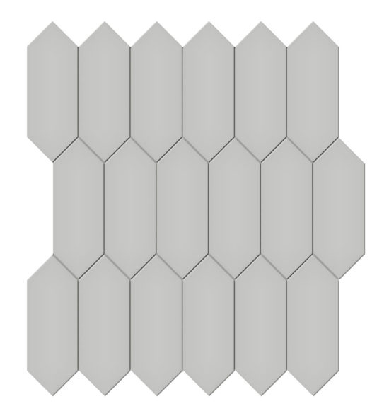2x5 Loft Grey Glossy Picket Mosaic | Gramercy Kitchen and Bath