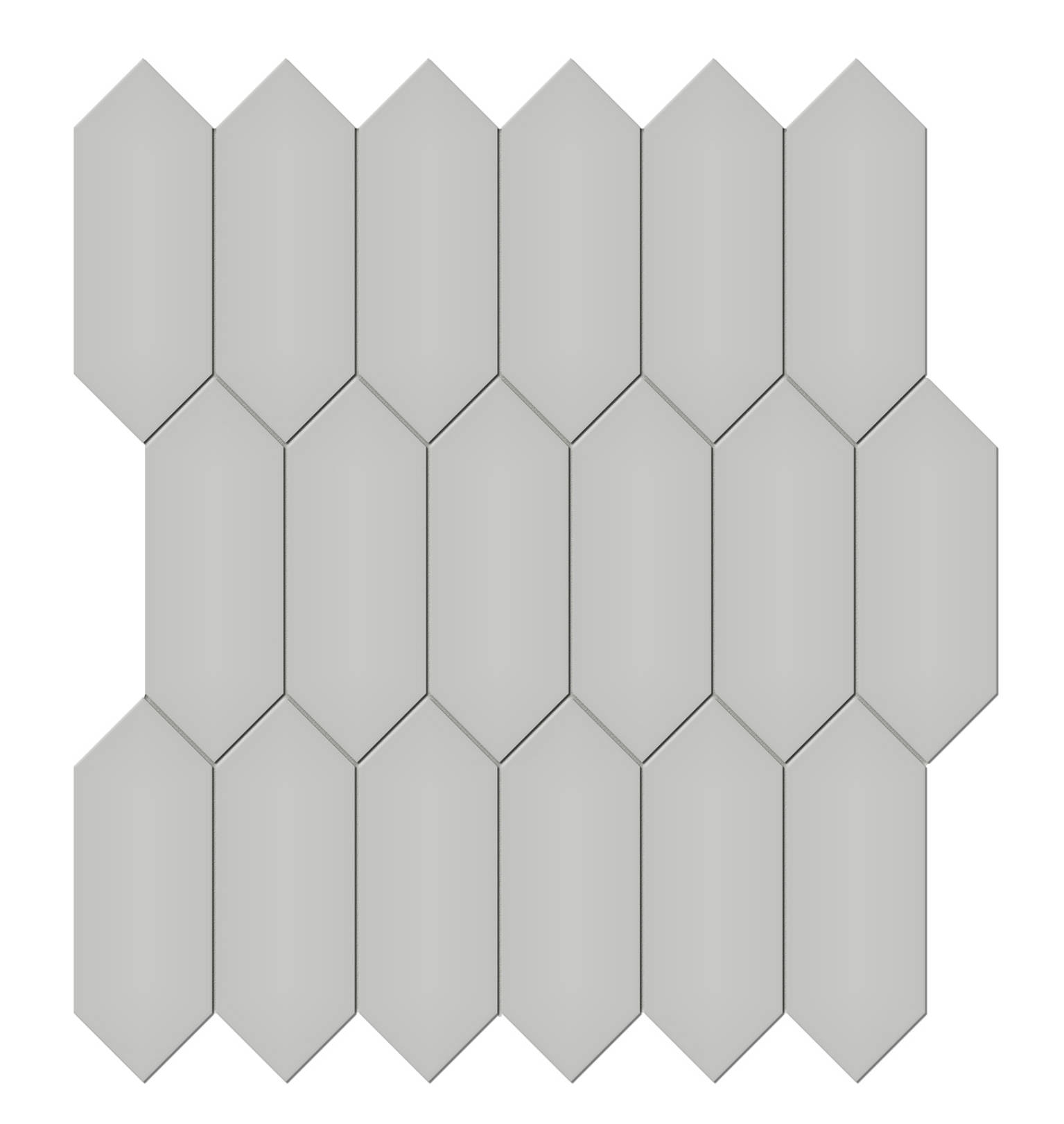 2x5 Loft Grey Glossy Picket Mosaic | Gramercy Kitchen and Bath