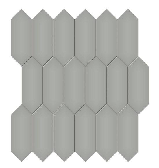 2x5 Taupe Glossy Picket Mosaic | Gramercy Kitchen and Bath