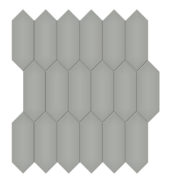 2x5 Taupe Matte Picket Mosaic | Gramercy Kitchen and Bath