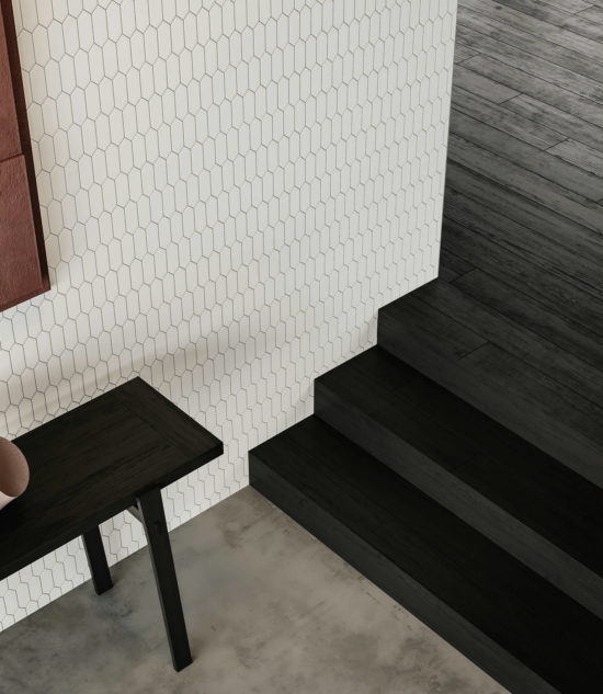 2x5 Vintage Grey Matte Picket Mosaic | Gramercy Kitchen and Bath