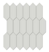2x5 Warm Grey Matte Picket Mosaic | Gramercy Kitchen and Bath