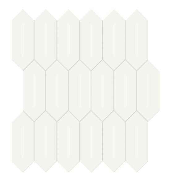 2x5 White Matte Picket Mosaic | Gramercy Kitchen and Bath