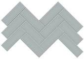 2x6 Cloud Blue Matte Herringbone Mosaic | Gramercy Kitchen and Bath