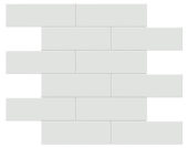 2x6 Gallery Grey Glossy Brick Mosaic | Gramercy Kitchen and Bath