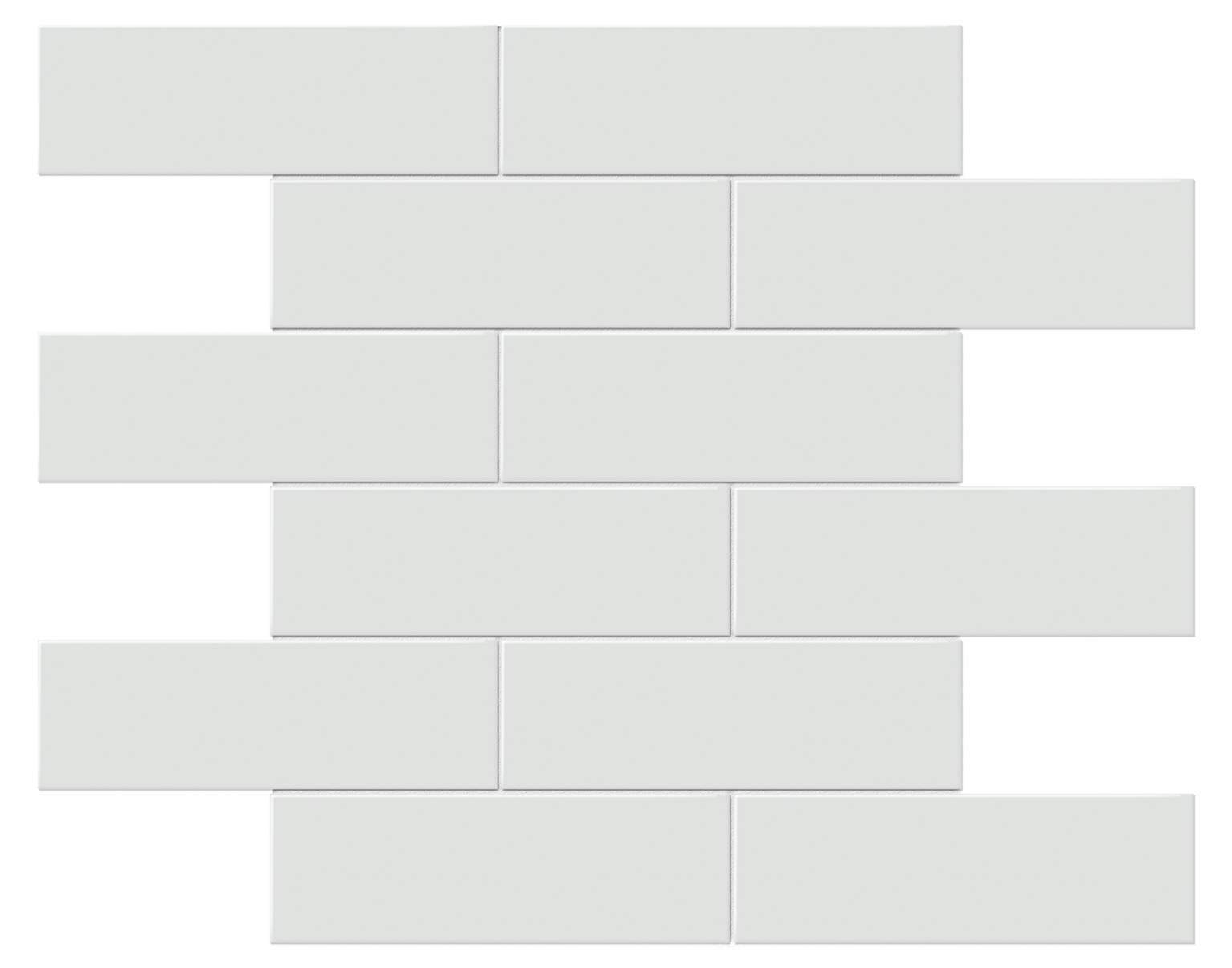 2x6 Gallery Grey Matte Brick Mosaic | Gramercy Kitchen and Bath