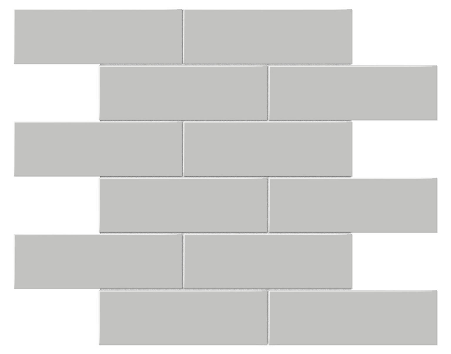 2x6 Loft Grey Matte Brick Mosaic | Gramercy Kitchen and Bath