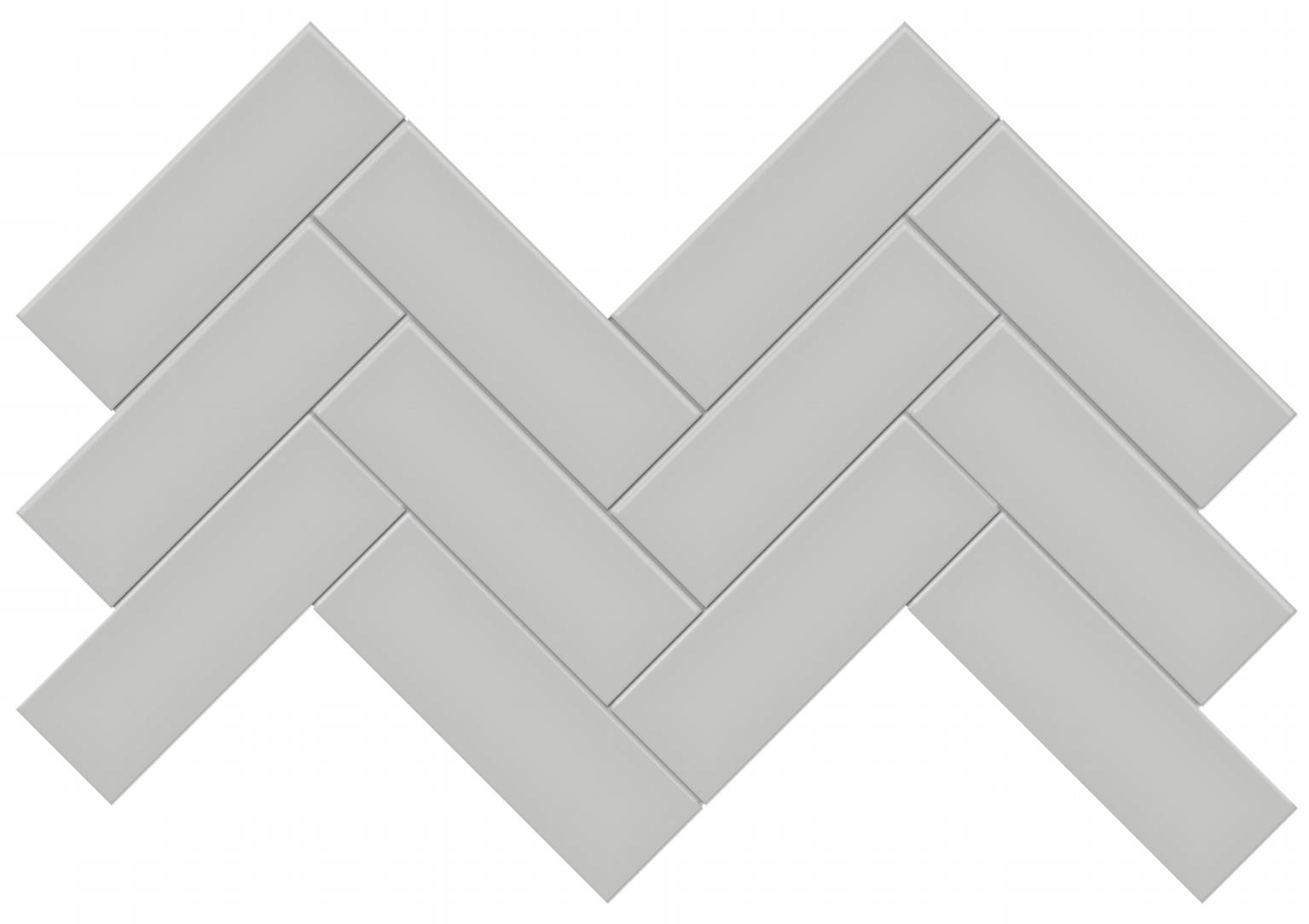 2x6 Loft Grey Matte Herringbone Mosaic | Gramercy Kitchen and Bath