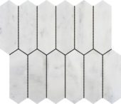 2"x6" Picket White Grey Marble | Gramercy Kitchen and Bath