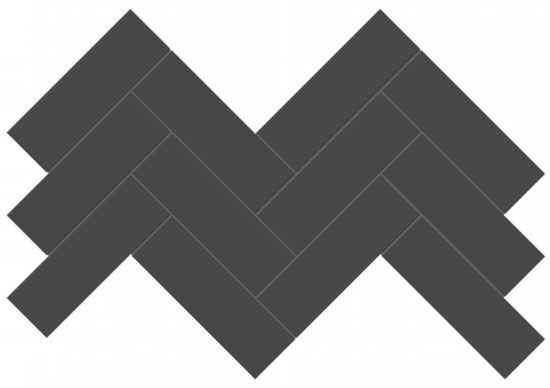 2x6 Retro Black Glossy Herringbone Mosaic | Gramercy Kitchen and Bath