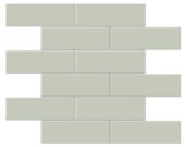 2x6 Soft Sage Matte Brick Mosaic | Gramercy Kitchen and Bath
