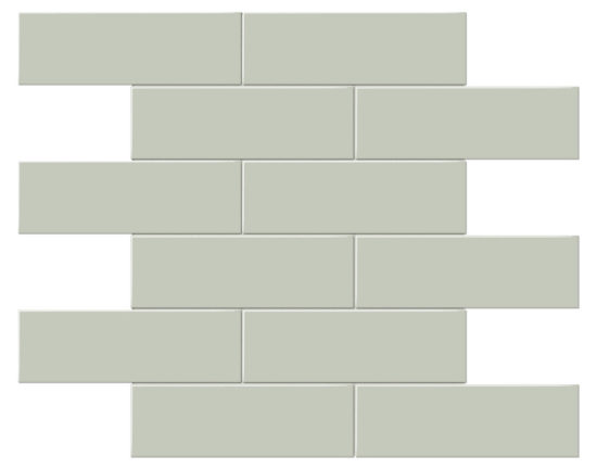 2x6 Soft Sage Matte Brick Mosaic | Gramercy Kitchen and Bath