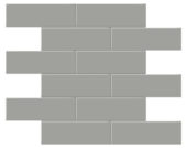 2x6 Taupe Glossy Brick Mosaic | Gramercy Kitchen and Bath