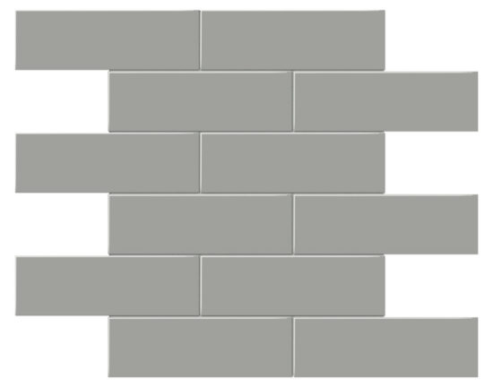 2x6 Taupe Matte Brick Mosaic | Gramercy Kitchen and Bath