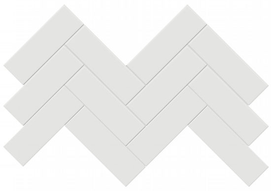 2x6 Vintage Grey Glossy Herringbone Mosaic | Gramercy Kitchen and Bath