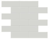 2x6 Warm Grey Matte Brick Mosaic | Gramercy Kitchen and Bath