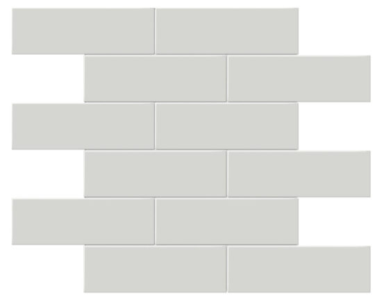 2x6 Warm Grey Matte Brick Mosaic | Gramercy Kitchen and Bath