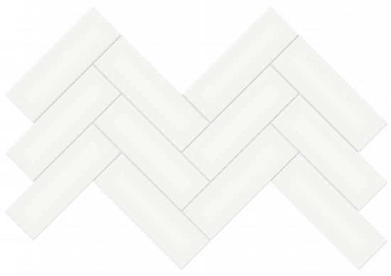 2x6 White Glossy Herringbone Mosaic | Gramercy Kitchen and Bath