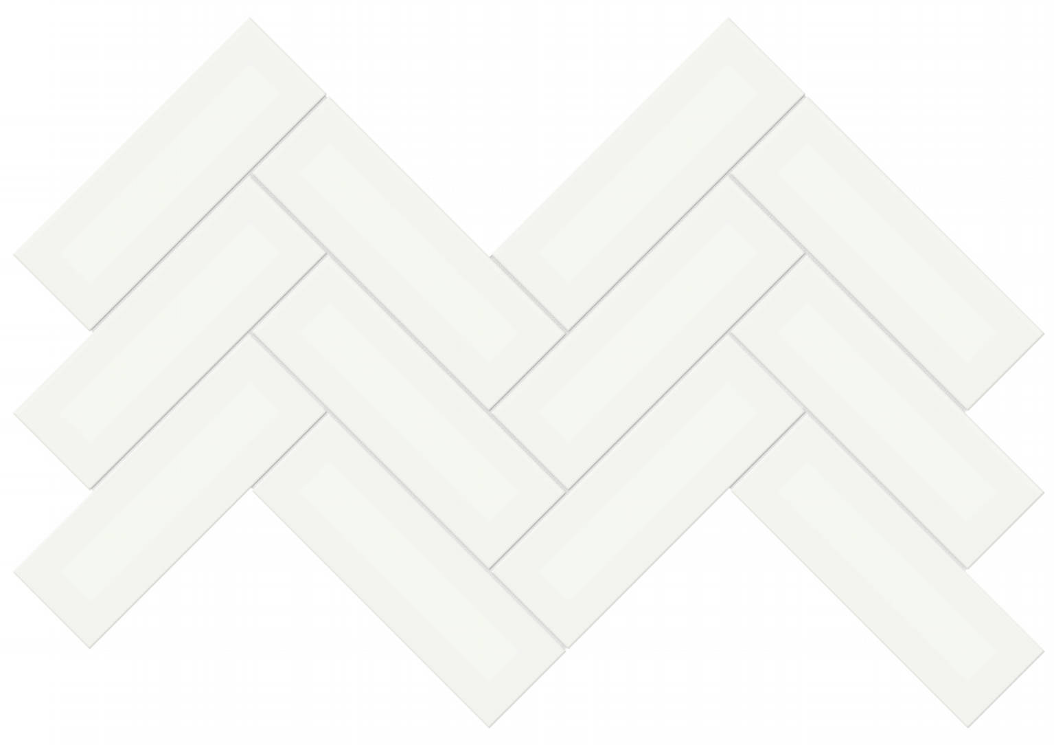 2x6 White Matte Herringbone Mosaic | Gramercy Kitchen and Bath