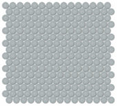 3/4" Cloud Blue Glossy Penny Round Mosaic | Gramercy Kitchen and Bath