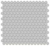3/4" Loft Grey Matte Penny Round Mosaic | Gramercy Kitchen and Bath