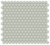 3/4" Soft Sage Glossy Penny Round Mosaic | Gramercy Kitchen and Bath