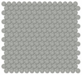 3/4" Taupe Glossy Penny Round Mosaic | Gramercy Kitchen and Bath