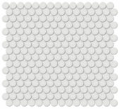 3/4" Vintage Grey Glossy Penny Round Mosaic | Gramercy Kitchen and Bath