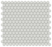 3/4" Warm Grey Matte Penny Round Mosaic | Gramercy Kitchen and Bath