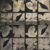3"X3" Flowers Glazed Ceramic | Gramercy Kitchen and Bath