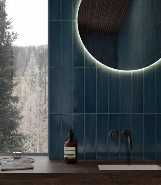 3x12W Azure Ink Glossy | Gramercy Kitchen and Bath