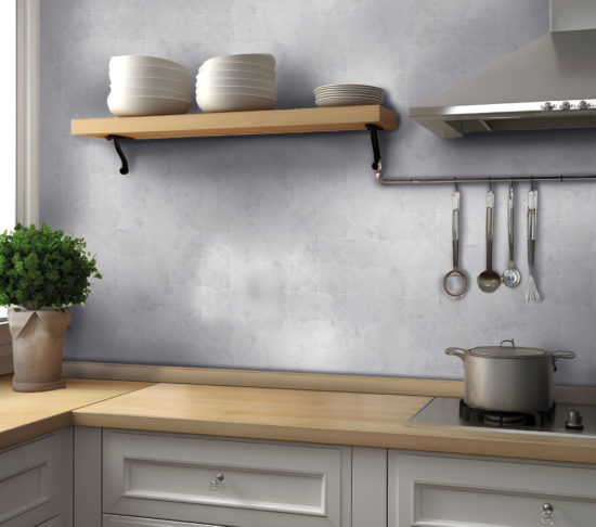 3"x3" Cross & Star White Grey Marble | Gramercy Kitchen and Bath