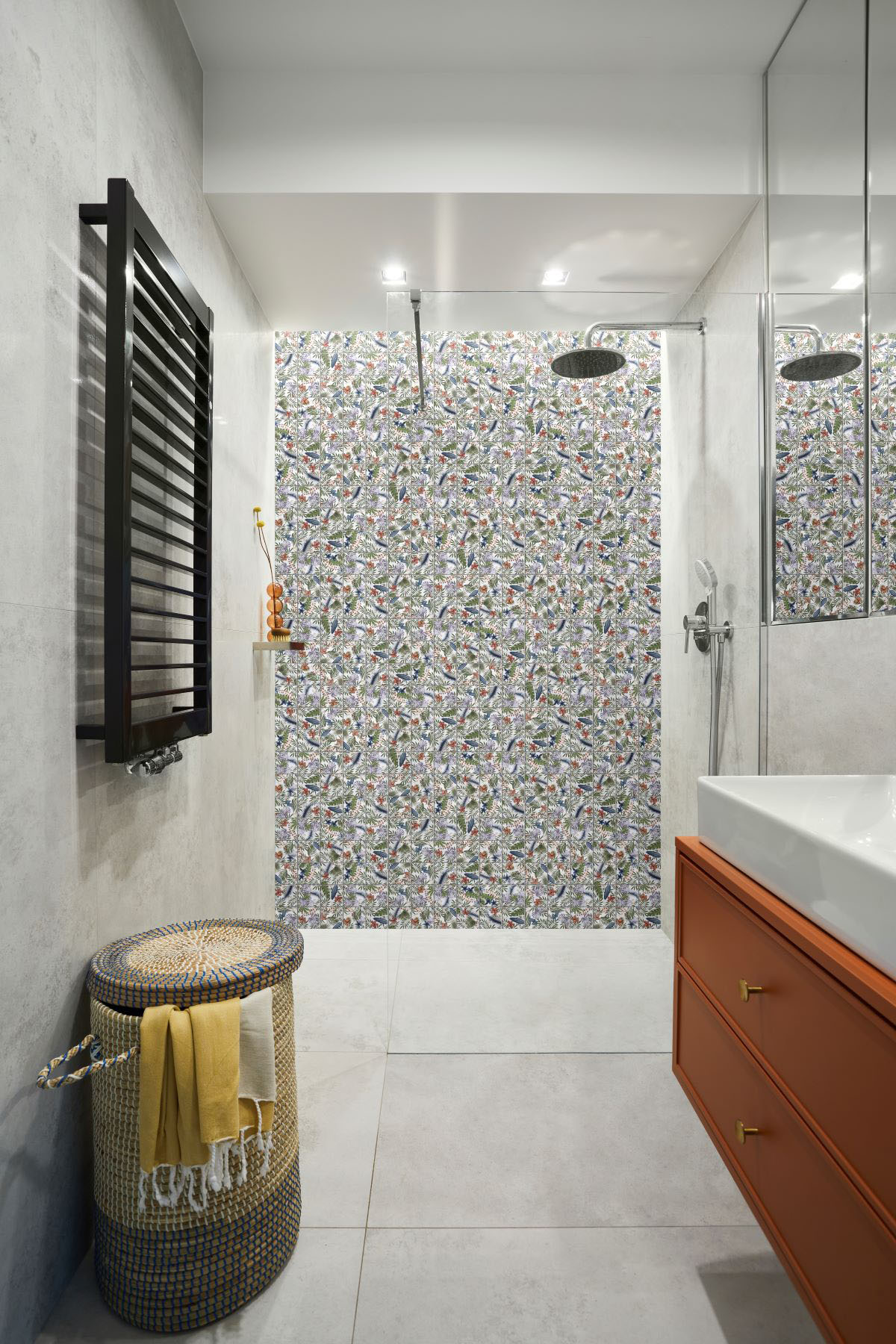 4"x4" Floral Multicolor Mosaic | Gramercy Kitchen and Bath