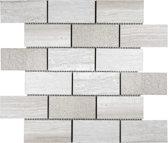 5x10cm Multi Finish Mosaic Limestone | Gramercy Kitchen and Bath