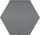 6" Anthracite Charcoal Glossy Hexagon | Gramercy Kitchen and Bath