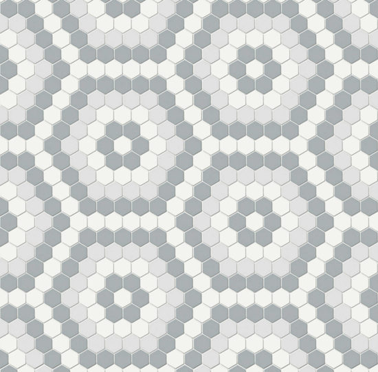 Afternoon Blend Matte Hexagon Pattern Mosaic | Gramercy Kitchen and Bath