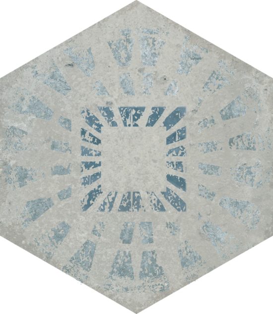 Alma 5.5X6.3 Grey Decor Hexagon | Gramercy Kitchen and Bath